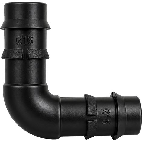 Codo Simple Para Tuberias Goteo Ø 16 mm. (Bolsa 100 Piezas) Riego Por Goteo, Microaspersión, Nebulización