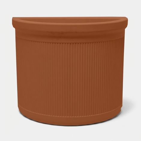 Vase d'extérieur en LLDPE Millerighe avec paroi latérale - Rouge (1/3)