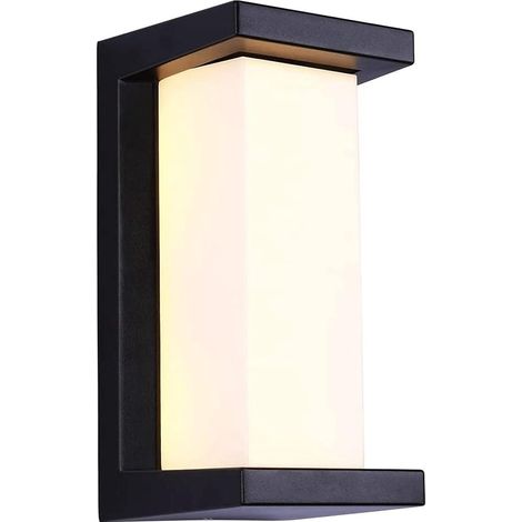 Appliques murales industrielles extérieures, applique murale moderne 18W LED 3000K, applique murale d'éclairage décoratif extérieur créatif, lumière d'ambiance de couloir simple, luminaire mural en mé (1/5)