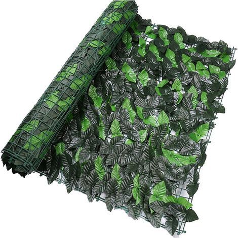 cran de clture de lierre artificiel haies artificielles clture et décoration de rouleau de criblage de feuilles artificielles pour décor extérieur jardin(0.5m3m) (1/5)