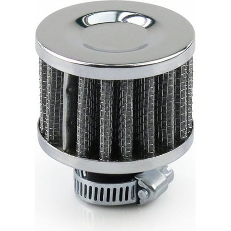 Lot de 2 filtres à air universels pour voiture, 12 mm, pour admission d'air froid, argent. (1/3)