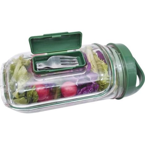 Saladier en bocal générique pour plats à emporter, boîte à salade, boîte à lunch, étanche, 1000 ml (1/5)