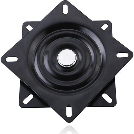 Roulement Carrée De Plateau Tournant, 15cm, Base Pivotant, pour Les Meubles Sofa TV Et Tabouret De Bar, Noir (1/5)