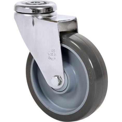 rueda giratora agujero m12 20a125cp-puisb polip.-poliur.gris eje bolas (1/2)