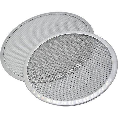 Ensemble de 2 plaques à pizza rondes en aluminium - 20 et 25 cm - Outils de cuisson et de grillade (1/4)