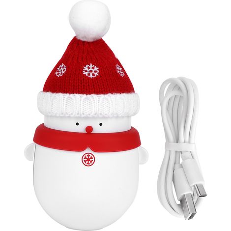 Réutilisable Chauffe-mains 2-en-1 6000mAh USB rechargeable, Banque d'alimentation portable Cadeau de Noël Rouge (1/5)