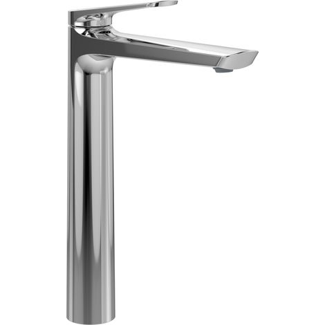 Villeroy & Boch - Miscelatore per lavabo Oasis High-Rise - Cromo - Risparmio idrico - Cartuccia in ceramica - Altezza bocca 245 mm - Tondo (1/4)