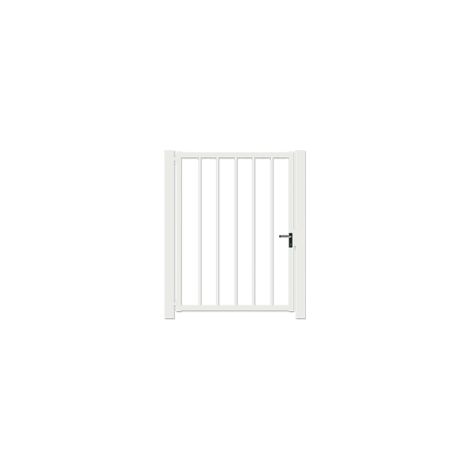 Cloture & Jardin – Portillon grillagé blanc 2 mètre – Revêtement thermolaqué RAL 9016 – Largeur de passage 87 cm – Hauteur ajustable jusqu'à 2 m