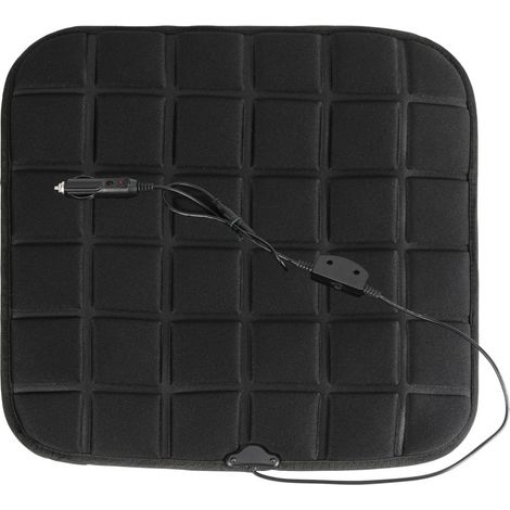 Jiubiaz Cuscino riscaldante per sedile 45x45 cm – Copertura protettiva riscaldante 12V, colore nero (1/5)