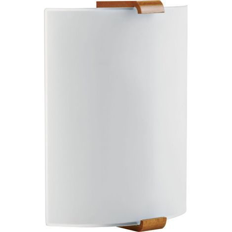 Applique a LED con attacco E27 (max. 60 W), paralume in vetro opalino, luce calda 3000 K, design moderno per interni – non inclusa