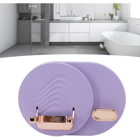 Support pour sèche-cheveux, support mural pour sèche-cheveux, rangement pour salle de bain/toilettes, support pour sèche-cheveux sans perçage, violet. (1/5)