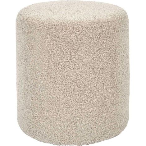 Pouf Bouclette "Rhea" 35cm Taupe (1/3)