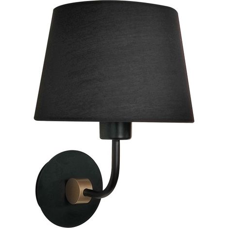 Aplique de pared "Solor" (1xE27) – Negro/Oro (1/4)