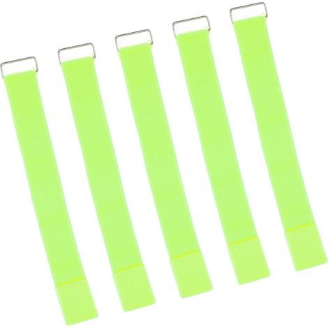 5 Bandes Élastiques Fluorescents pour Course à 3 Jambes - Enfants/Adultes - Fête, Carnaval, Événement Sportif - Vert Fluorescent