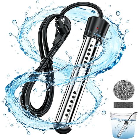 2000W Chauffe-eau électrique pour piscines et seaux – Acier inoxydable – Chauffe rapide – Thermoplongeur électrique (1/5)