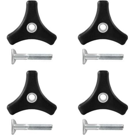 (5.4×4.7×4.7cm)4 Pieces Lawn Mower Handle Knob Nut Bolts, Universal Lawn Mower Handle Plastic Replacement Bolts for Lawn Mower Trimmer (1/4)