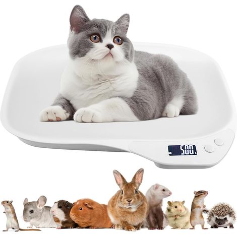 Balance Pour Animaux, 15 Kg (± 1 G) Balance Numérique Pour Animaux, Pèse-Personne Numérique, Mini Balance Numériques, Balance Pour Chat, Balance Pour Chien, Pour Chaton, Chiot, Hamster (1/5)