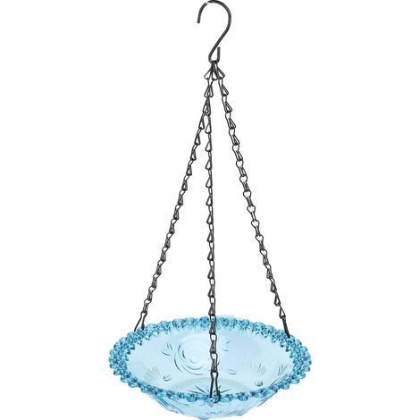 Fontaine Solaire pour Bain d'oiseaux, Grand Bain pour Colibris Extérieur en Plastique Suspendu, Fontaine d'eau Colibris à énergie Solaire Jardin, Cour, Pati