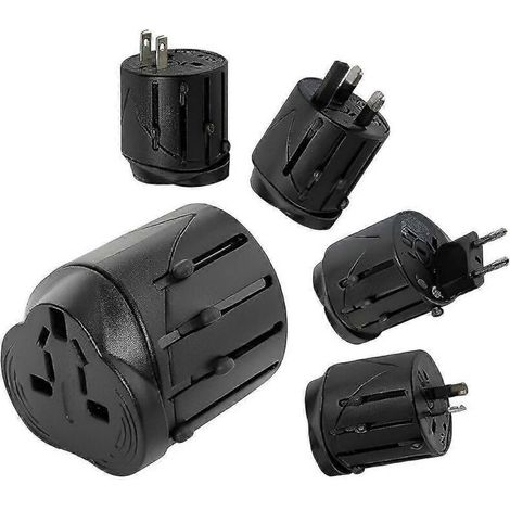 Adaptateur de voyage universel avec prises UE + AU + UK + US