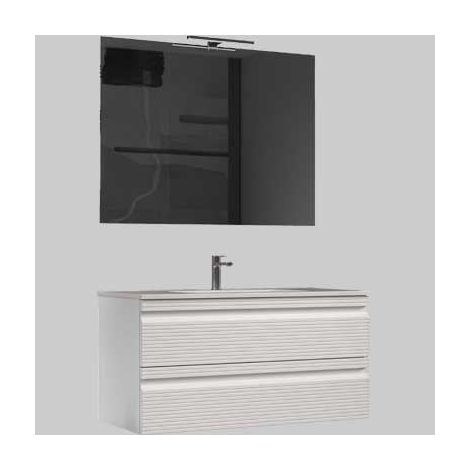 Base Sospesa Luana Cm 100 Cannettata Bianco Neve Idroweb
