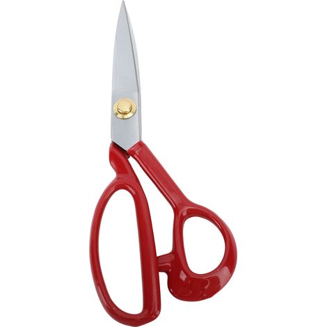 Nähschere-Set, rostfreie Edelstahl-Schneiderschere und Fadenschneider, ergonomischer Gummigriff, Stoffschere für die Kleiderherstellung, roter Griff, 8 Zoll (1/5)