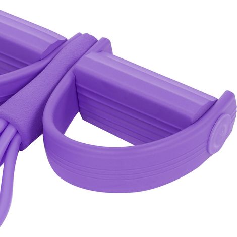Élastique Fitness Résistance 4 Tubes Entraînement Abdominaux Yoga Équipement Stretching Violet (1/5)