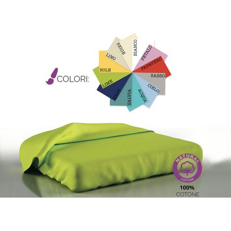 Lenzuolo Sopra Cordonetto In 100% Cotone In Tinta Unita Modello L.T, misuraMatrimonialecoloreBianco (1/4)