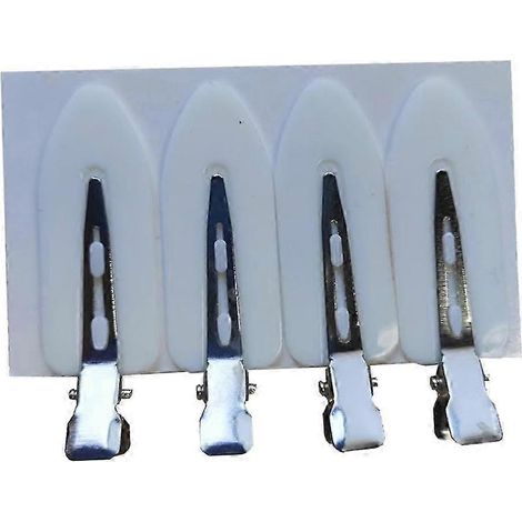 Lot de 4 pinces à cheveux pour coiffure et maquillage-White (1/5)