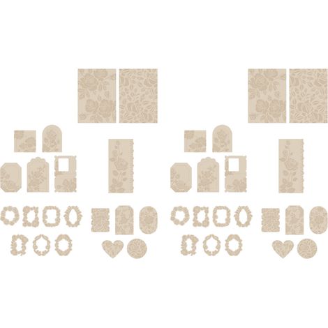 40 autocollants floraux en relief uniques, série fleurs pour scrapbooking, journaux DIY, enveloppes roses, décos de cahier. (1/5)