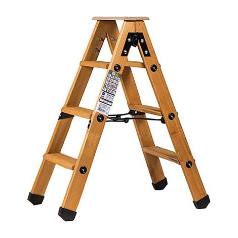 Escabeau bois double accès - 2x4 marches - hauteur maximum 2.10m - 683604