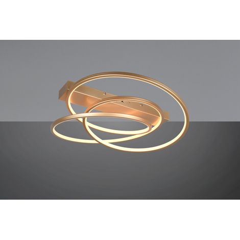 Plafonnier moderne doré LED 34W gradable CCT Darvin Trio (1/2)