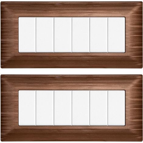 gloca Set Placche Plastica Compatibili Matix (2 Pezzi bronzo satinato, 6 Posti) (1/4)