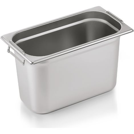 Bac inox GN 1/3 H 200 mm 7 ltr poignées rabattables GN CORE - Was Germany