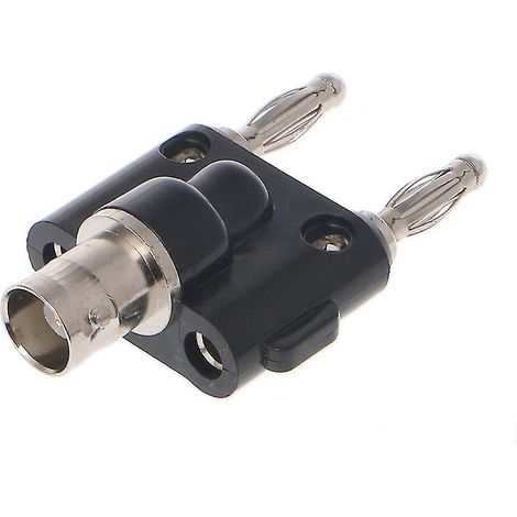 Adaptateur de connecteur RF BNC femelle vers double fiche banane mâle empilable (1/4)