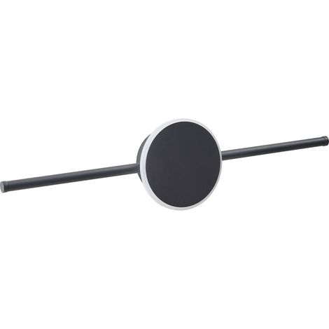 Lampe de Tableau et Miroir Minimaliste Moderne pour Salon ou Salle de Bain Métal Acrylique et Silicone Noir Othain