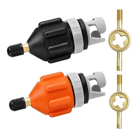 Lot de 2 Adaptateurs de Valve de Gonflage, Adaptateur Pompe Compatible SUP, Paddle Gonflable, Kayak et Bateau Pneumatique (1/5)