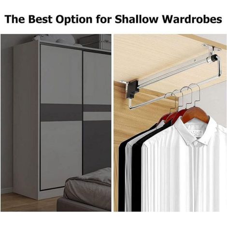 Tringle À Vêtements - Réglable Télescopique 13 À 25 Cm - Pour Armoire Et Rangement - 1 Pièce (1/5)
