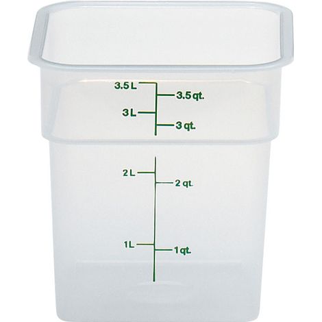 Boîte à provisions carrée Camsquare - 18.5 x 18.5 x 18.7 cm - Translucide - Lot de 6 - Cambro