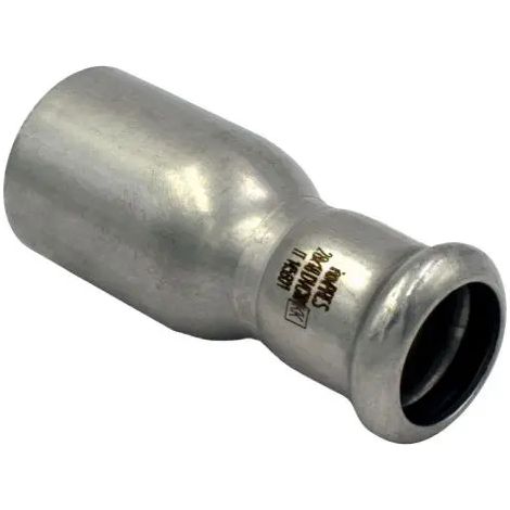 Raccordo dritto ridotto a pressare maschio femmina in acciaio inox serie inoxpres uniko ø35x18 FRABO