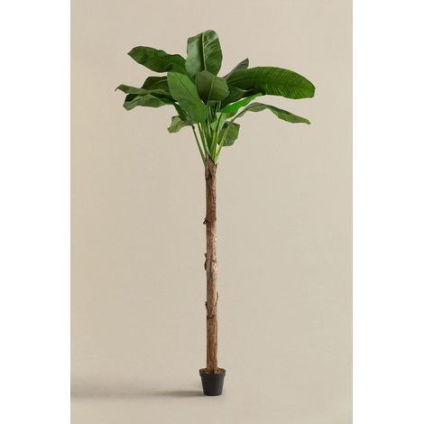 Orion91 artificial banana tree (340x110 cm) - large artificial plants for home decoration with realistic peva leaves and bamboo trunk, perfect for interior spaces. - unidad (1/4)