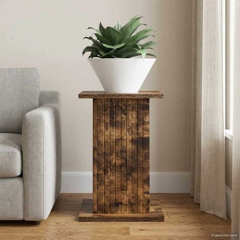vidaXL Supporto per piante Rovere Fumo 30,5 x 30 x 43 cm (1/5)