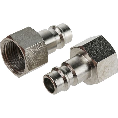 Raccord rapide pneumatique RS PRO, Filetage vers Femelle G 3/8 Femelle 3/8pouces en Acier ( Prix pour Paquet de 5 )