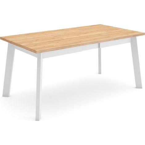 Skraut Home - Mesa Comedor, Mesa Fija Cocina y Salón, 170, Para 8 Comensales, Patas de madera, Estilo Moderno, Roble (1/5)