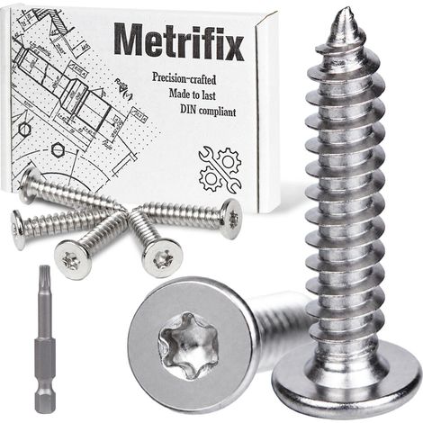 120 Pièces Vis Autotaraudeuses M4x20 mm Vis Inox Torx Tête Plate (1/5)