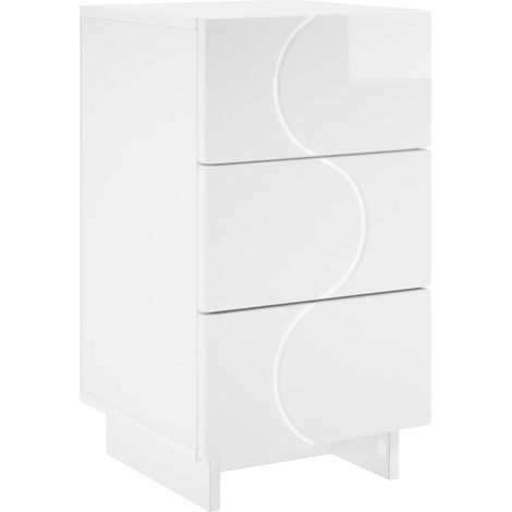 Bedside Cabinet High Gloss White 33.5 x 34.5 x 60 cm vidaXL (1/5)