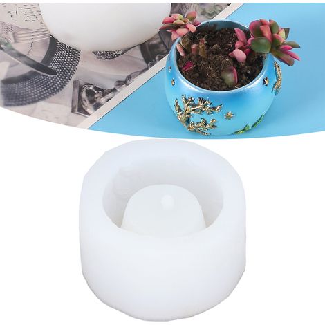 Moule en silicone pour bonsaï succulent à faire soi-même, plante en pot rose pour décoration de salon, moule en silicone pour pot de fleurs succulentes océan 50-2283-D (1/5)