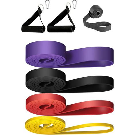 Bandes de résistance, ensemble d'exercices de traction pour entraînement de mobilité, dynamophilie pour homme et femme (1/4)