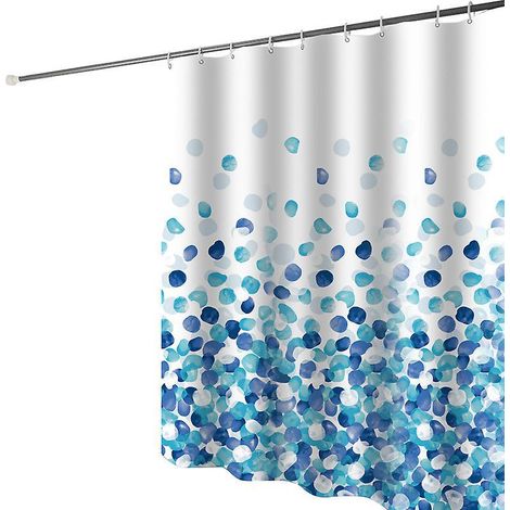 ( Bleu, Single Pack) Rideau De Douche, Pour Baignoire Et Salle De Bains, Lavables, Anti-moisissure Et Antibactrien 100 X 180 Cm Polyester (1/5)