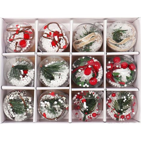 Neue, nahtlose, transparente, weihnachtskugelförmige Hängebox aus Kunststoff für Haustiere (1/4)