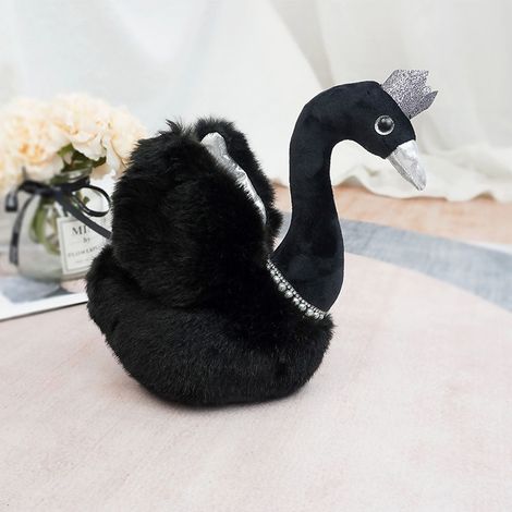 Cygne En Peluche - Décoration Tableau Pour Chambre De Filles - Ornement Intérieur Pour Salon Ou Chambre À Coucher - 1 Pièce